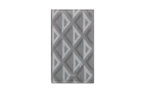 DIOR Canvas Card Holder Card Holder Men's Gray