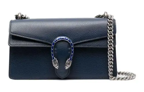 GUCCI Dionysus Leather Crossbody Bag, Shoulder Bag Small Women's Blue