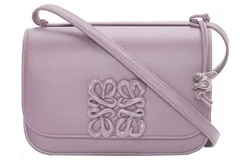 LOEWE Goya Cow Leather Shoulder Bag Small Women's Light Purple