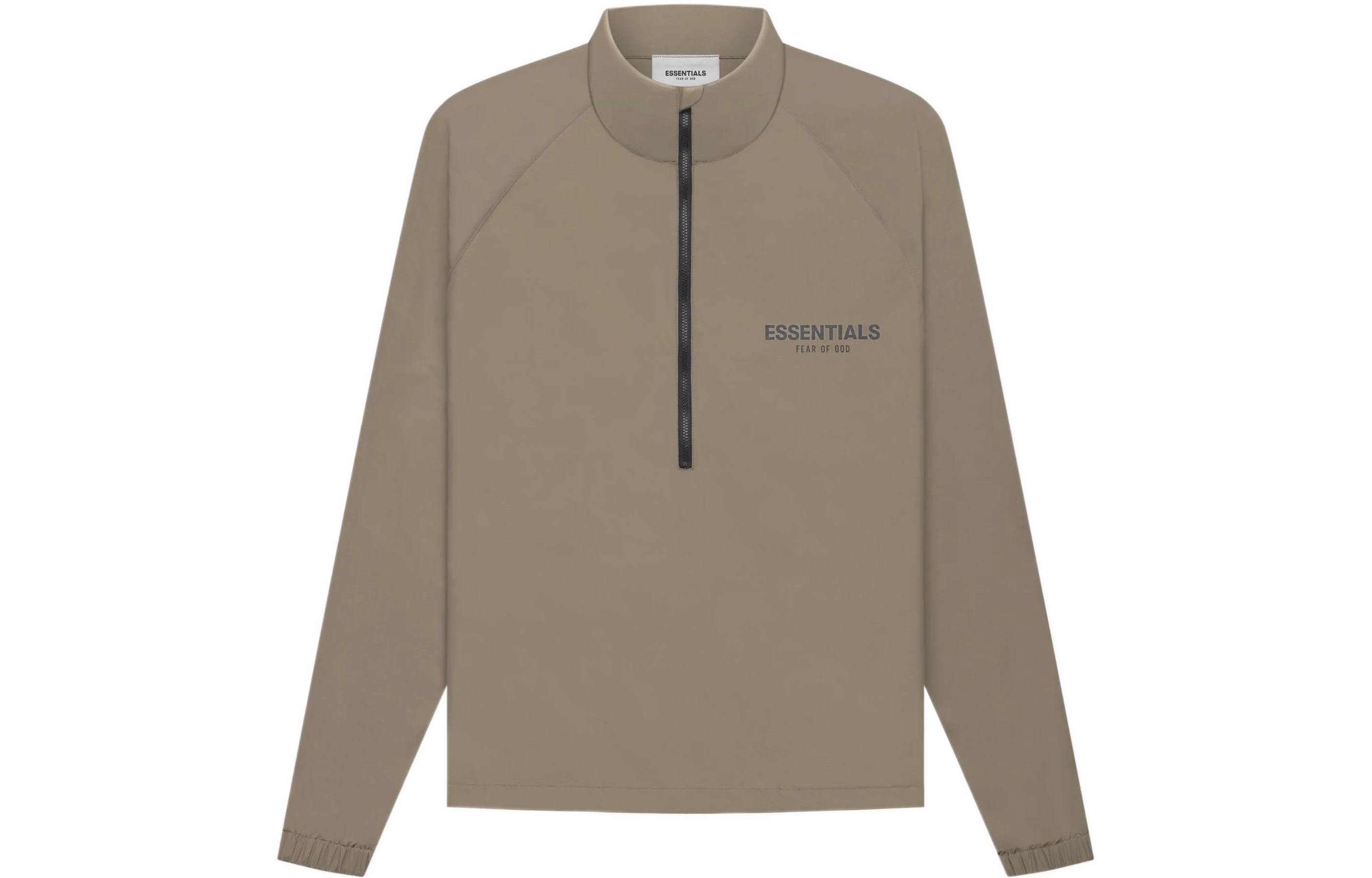 Fear of God Essentials FW21 Half Zip Track Jacket Harvest Logo  