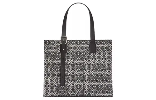 LOEWE Anagram Fabric With Cow Leather Tote Bag, Shopping Bag, Handbag Men's Marine Blue/Black