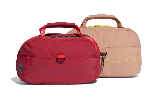 Adidas Recycled Nylon Handbag Travel Bag Regular Women's Preppy Burgundy/Mysterious Blue/Camel/Yellow