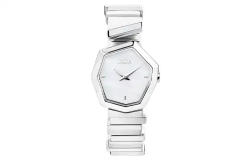 DIOR Wrist Watches Quartz Movement Satin Strap White Dial Women's 30m Water Resistant
