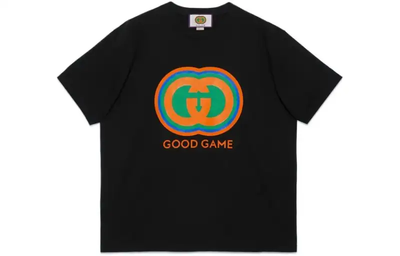 GUCCI Letter Print Loose Fit Crew Neck Short Sleeved FW22 T Shirt Unisex Black