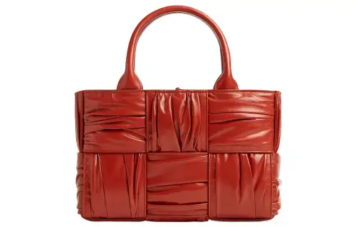 Bottega Veneta ARCO Cow Leather Tote Bag, Shopping Bag, Handbag Mini Women's Syrup Red
