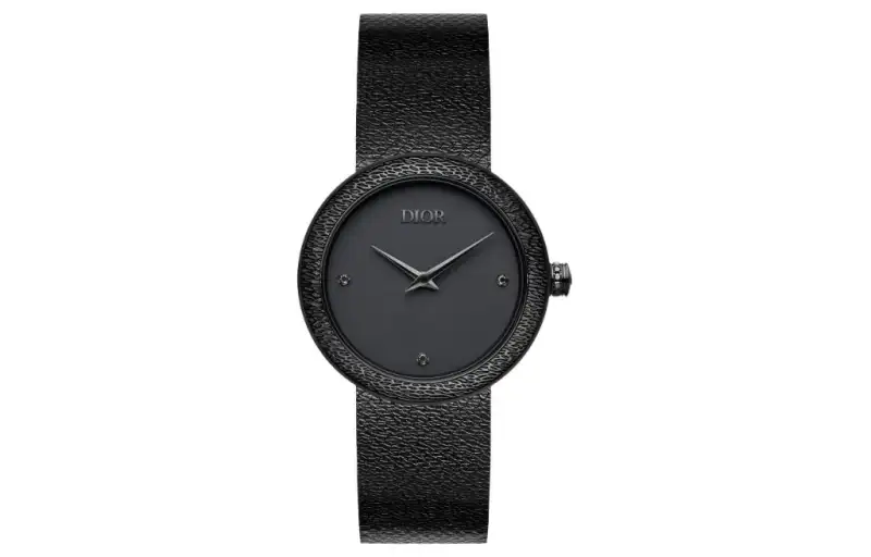 DIOR Wrist Watches Quartz Movement Stainless Steel Watchband 34mm Black Dial Unisex 30m Water Resistant