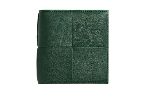 Bottega Veneta Cow Leather Wallet Men's Rain Tree Green