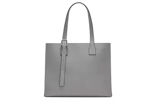 LOEWE Cow Leather Tote Bag, Shopping Bag, Shoulder Bag, Handbag Regular Men's Asphalt Gray
