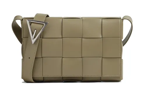 Bottega Veneta CASSETTE Cow Leather Pillow Bag, Tofu Bag, Shoulder Bag, Crossbody Bag Medium Men's Taupe