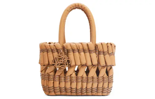 LOEWE Nappa Cow Leather Handbag Small Women's Warm Sand