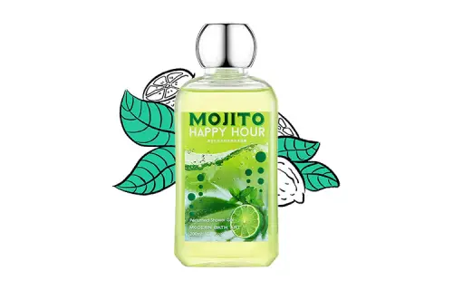 Perfumed shower gel, deodorant strongly flavoured for men and women, long-term effect