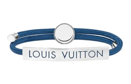 LOUIS VUITTON Space Metal Wristbands Men's Blue