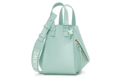 LOEWE Hammock Satin Cow Leather Shoulder Bag, Crossbody Bag, Handbag Regular Women's Light Celadon Glaze