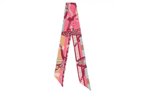 HERMES Silk Scarves Women's Pink