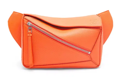 LOEWE Puzzle Cow Leather Fanny Pack Small Men's Orange