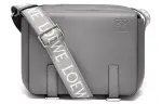 LOEWE Soft Smooth Cow Leather Messenger Bag, Crossbody Bag, Shoulder Bag Men's Asphalt Gray