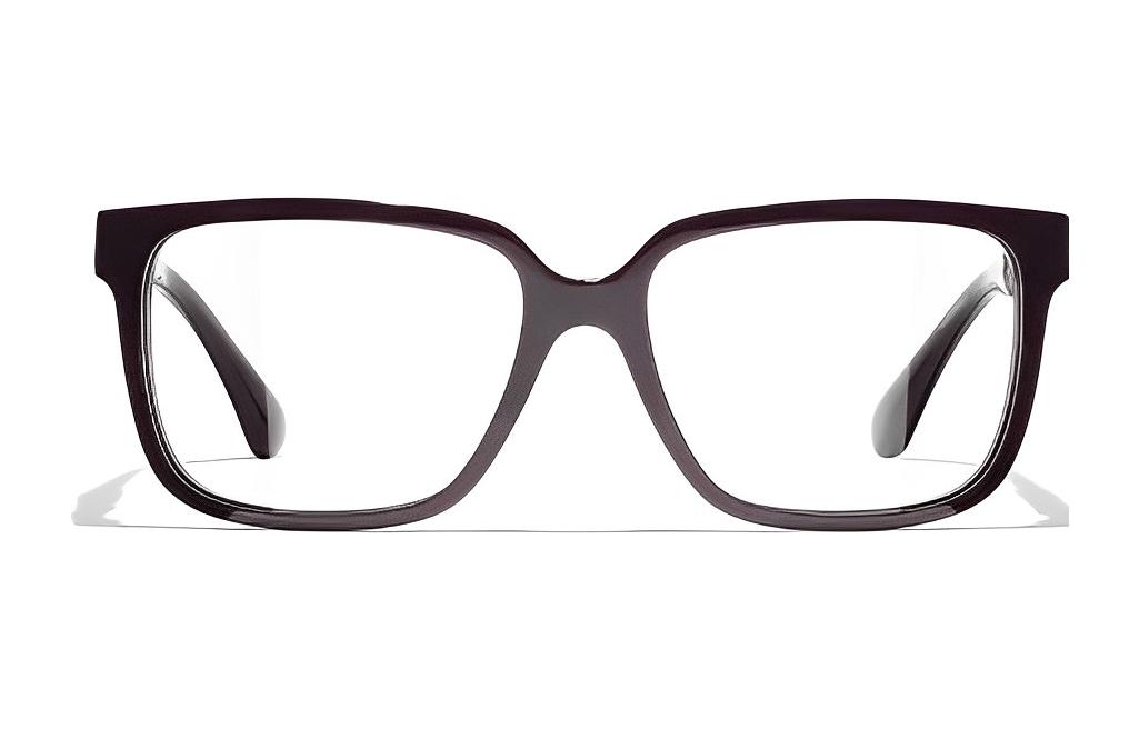CHANEL Plate Frame Rectangular Eyeglass Frames Women's