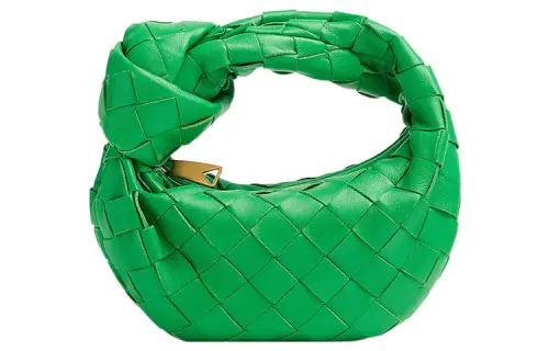 Bottega Veneta Jodie Lambskin Handbag Extra Mini Women's Green