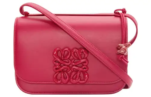 LOEWE Goya Cow Leather Shoulder Bag, Crossbody Bag Small Women's Carmine Glaze