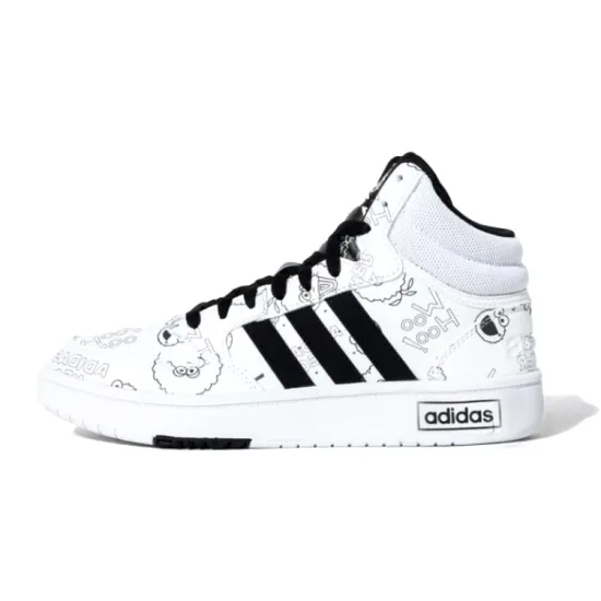 Neo Sesame Street X Women's Adidas Neo Hoops 3.0 Mid 'Woo Hoo!'