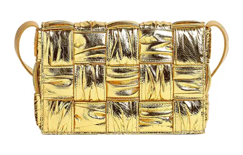 Bottega Veneta CASSETTE Pillow Bag Lambskin Tofu Bag, Shoulder Bag, Crossbody Bag Women's Gold
