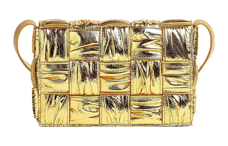 Bottega Veneta CASSETTE Pillow Bag Lambskin Tofu Bag, Shoulder Bag, Crossbody Bag Women's Gold