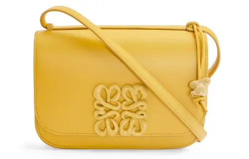 LOEWE Goya Cow Leather Handbag, Shoulder Bag, Crossbody Bag Small Women's Yellow