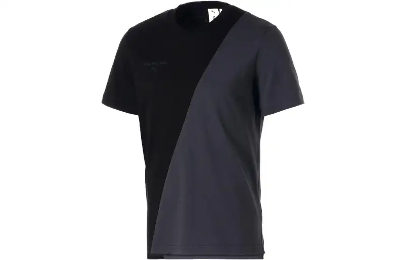 PUMA X ANREALAGE SS T Shirts Men's Black Gray Color Crew Neck Moderate Straight Fit