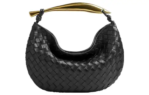 Bottega Veneta Sardine Intrecciato Top Handle Small Black