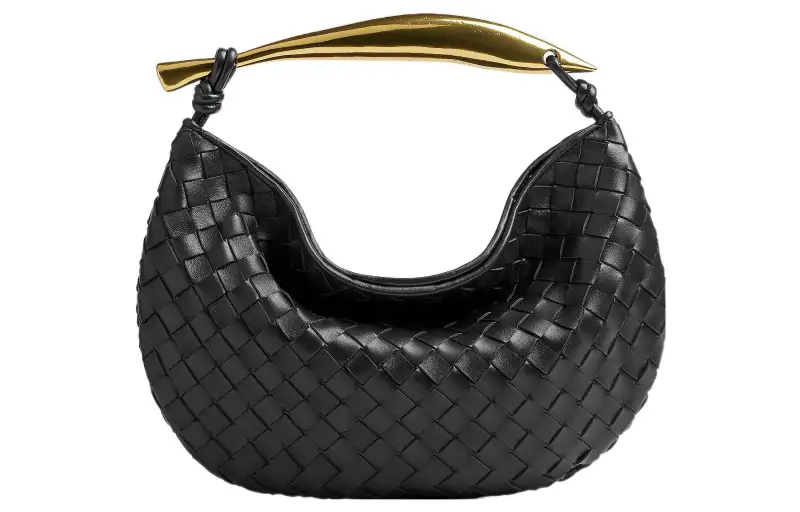Bottega Veneta Sardine Intrecciato Top Handle Small Black