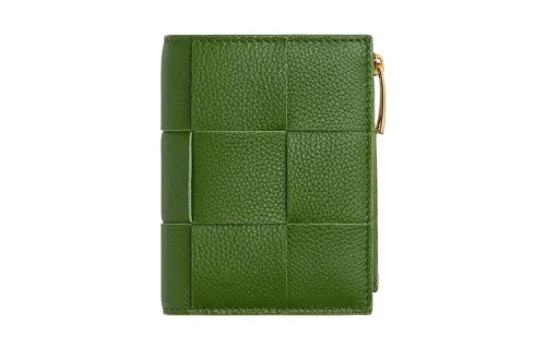 Bottega Veneta Cow Leather Wallet Small Women's Avocado