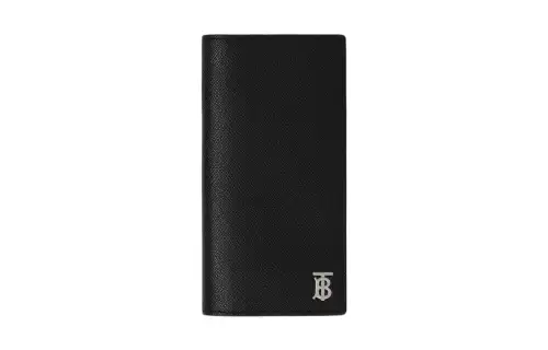 Burberry Calfskin Wallet Men's Black