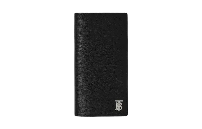 Burberry Calfskin Wallet Men's Black