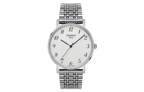 TISSOT Meishi Collection Quartz Movement 30m Waterproof Men's Watch White Dial Stainless Steel Case