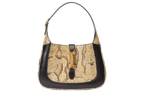 GUCCI Jackie 1961 Python Skin Crescent Shoulder Bag Shoulder Bag Women's
