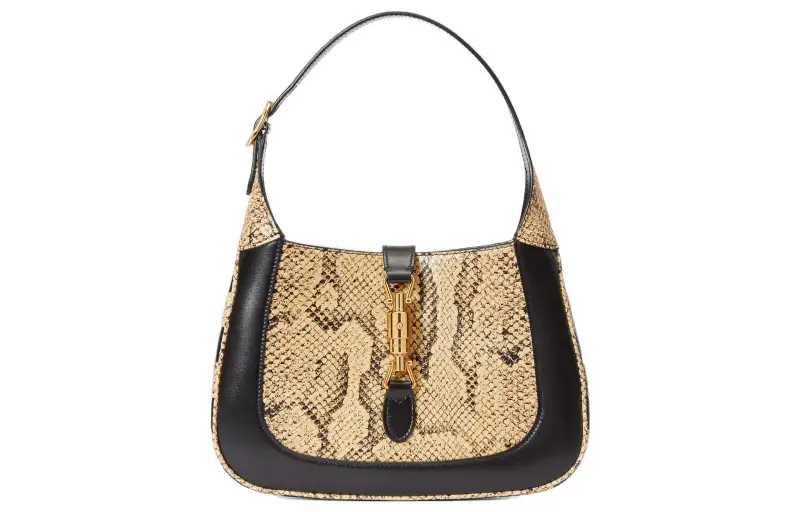 GUCCI Jackie 1961 Python Skin Crescent Shoulder Bag Shoulder Bag Women's
