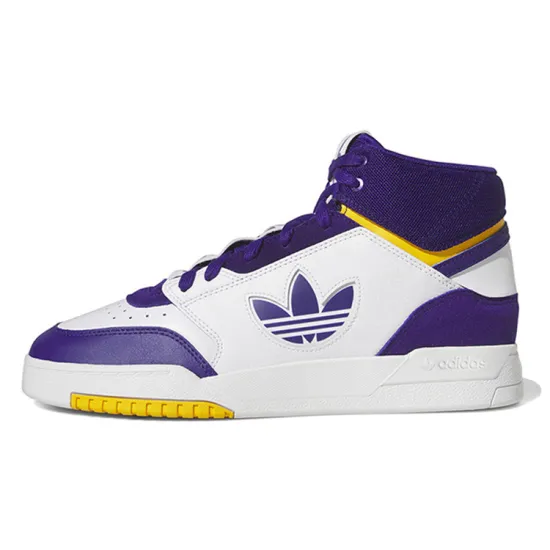 Adidas Originals Drop Step Skateboard Shoes Unisex High-top White/purple