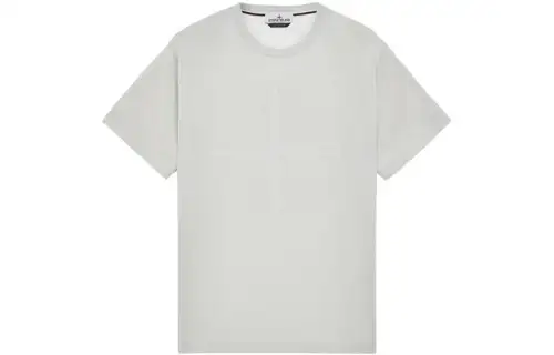 STONE ISLAND T Shirts Men's Pearl Gray Crew Neck Moderate Straight Fit