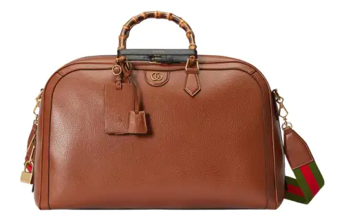 GUCCI Diana Leather Luggage Bag, Shoulder Bag, Crossbody Bag, Handbag Large Men's Brown