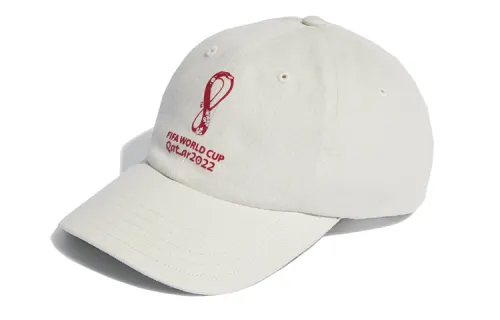 Adidas Cotton Baseball Caps Unisex Gray White