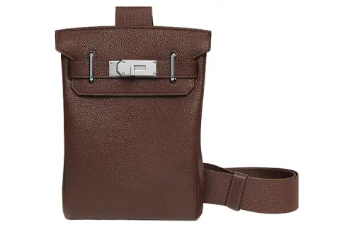 HERMES Hac A Dos Togo Calfskin Shoulder Bag, Crossbody Bag Small Unisex 4H Cacao Cocoa
