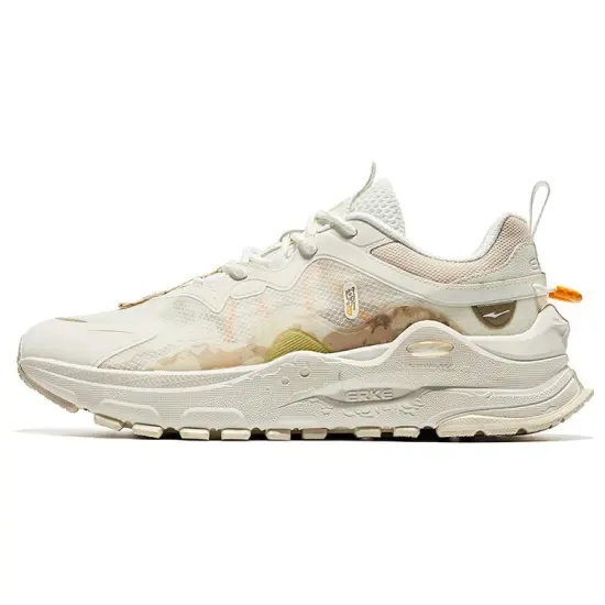 Erke Casual Shoes Men Low-Top White Brown