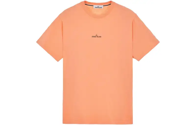 STONE ISLAND T Shirts Men's Pink Crew Neck Moderate Straight Fit