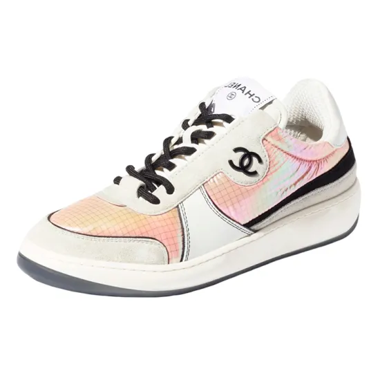 CHANEL Skateboard Shoes Women's Low-Top Light Gray