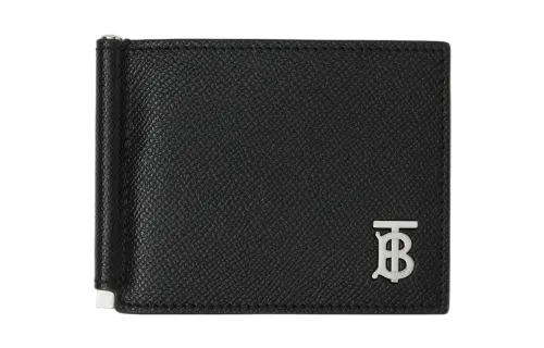Burberry Grain Calfskin Wallet Men's Black