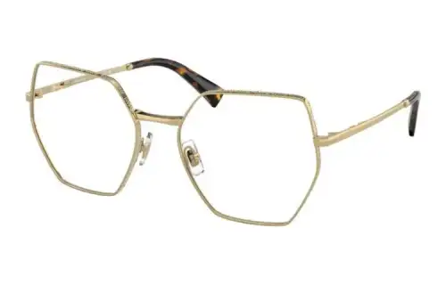 MIU MIU Prescription Glasses Women's Gold