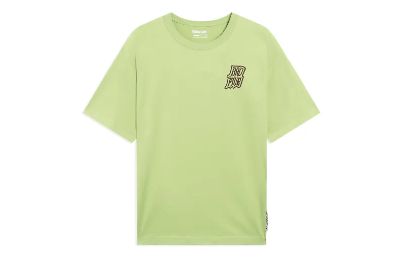 Li Ning BADFIVE T Shirt Unisex Moss Green