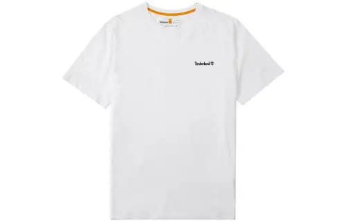 Timberland T Shirts Men's White Crew Neck Moderate Straight Fit
