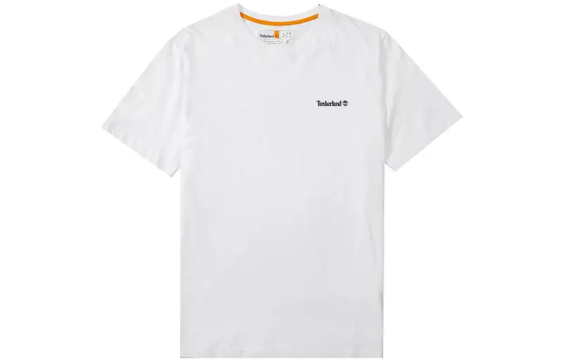 Timberland T Shirts Men's White Crew Neck Moderate Straight Fit