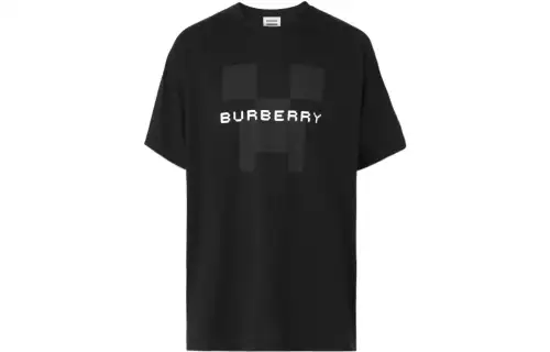 Burberry X Minecraft Logo Print Cotton T shirt